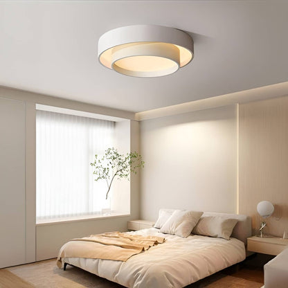 Modern Double Layer Round LED Flush Mount Ceiling Light for Bedroom