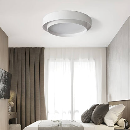 Modern Double Layer Round LED Flush Mount Ceiling Light for Bedroom