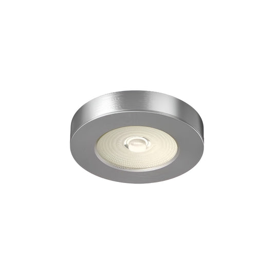 Modern Minimalist Round LED Ceiling Light in Silver or Nickel
