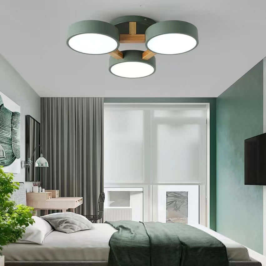 Modern Multi Heads Circular Ceiling Lamp