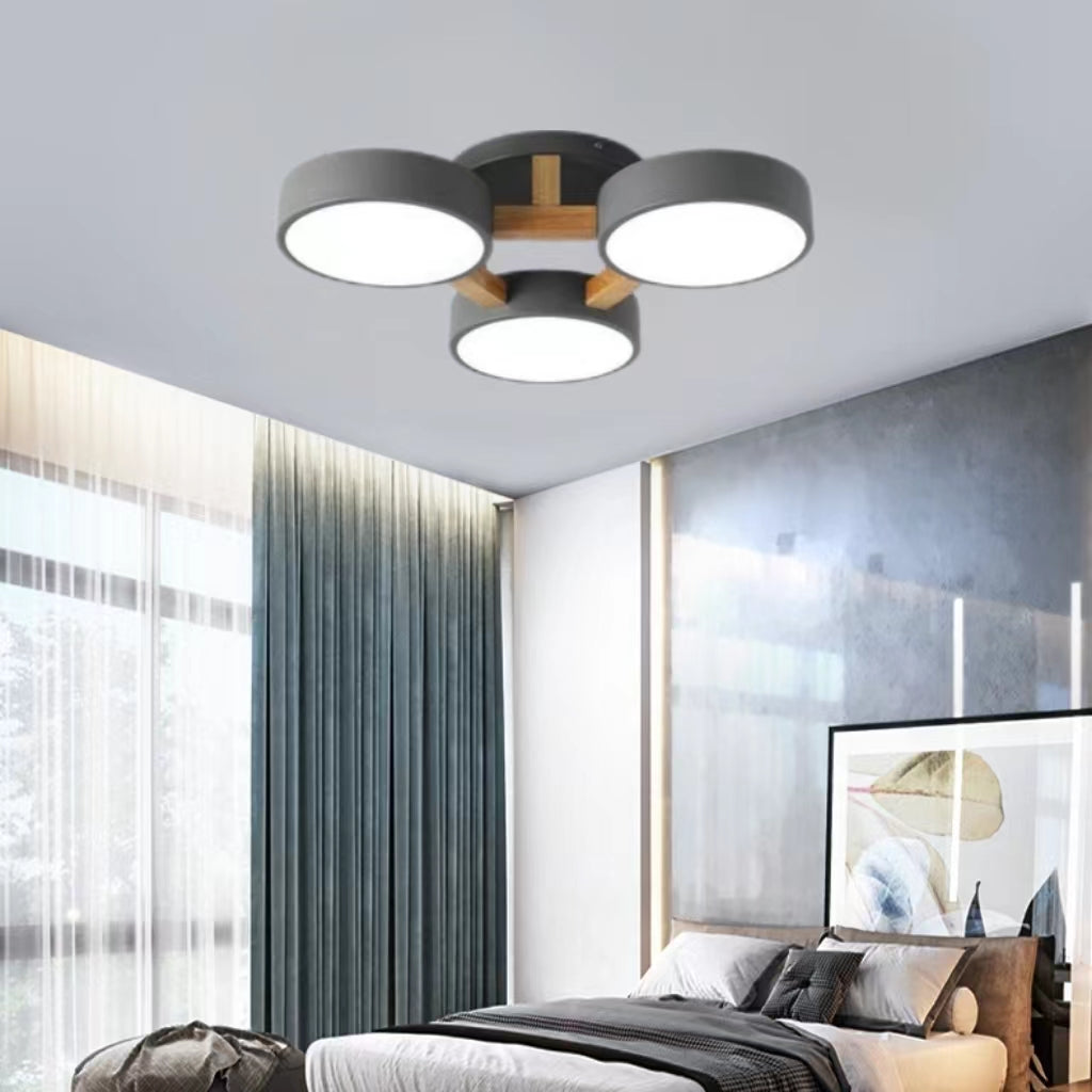 Modern Multi Heads Circular Ceiling Lamp