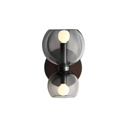 Modern Orb Glass 2-Light Wall Light for Living Room