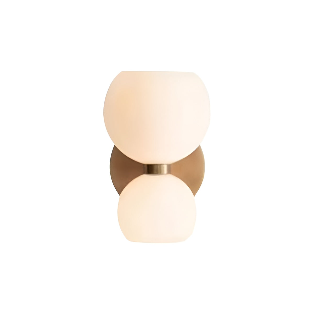Modern Orb Glass 2-Light Wall Light for Living Room