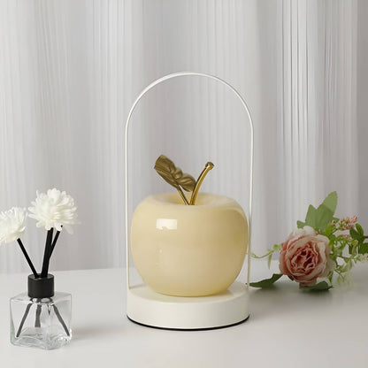 Modern Portable Glass Apple Table Lamp