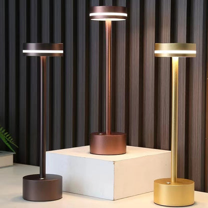 Modern Rechargeable Metal LED Table Lamp