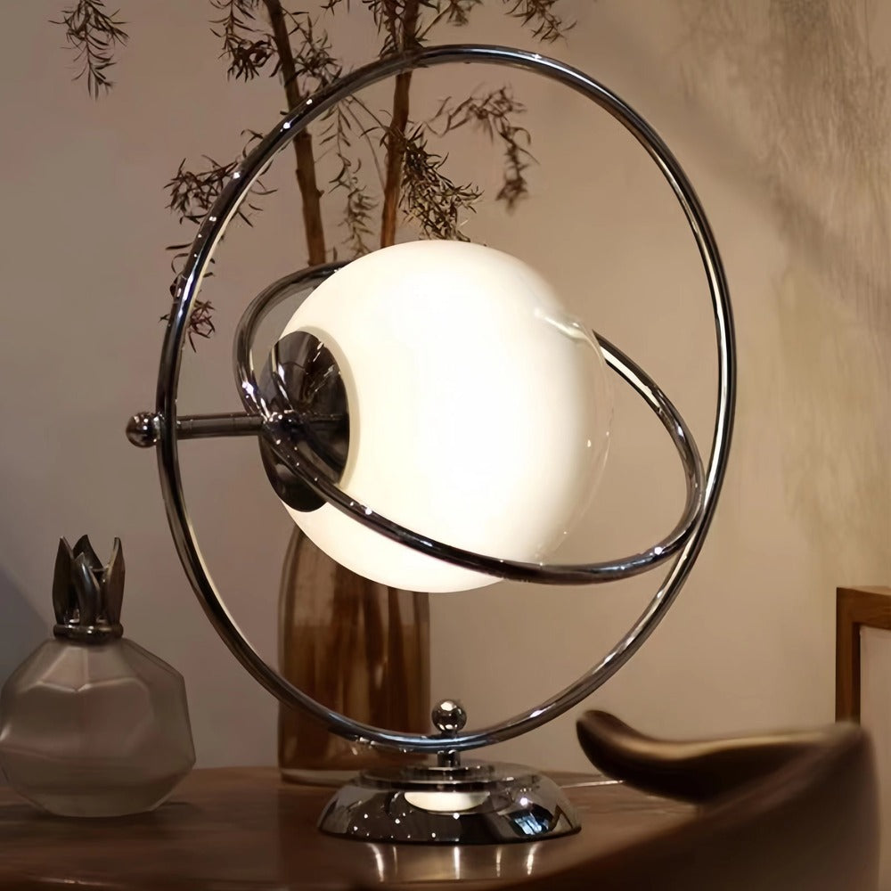 Modern Rotating Glass Globe Table Lamp