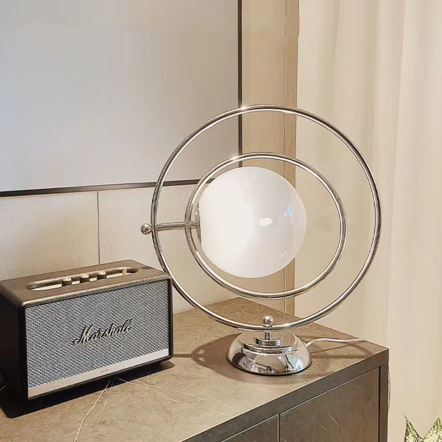 Modern Rotating Glass Globe Table Lamp