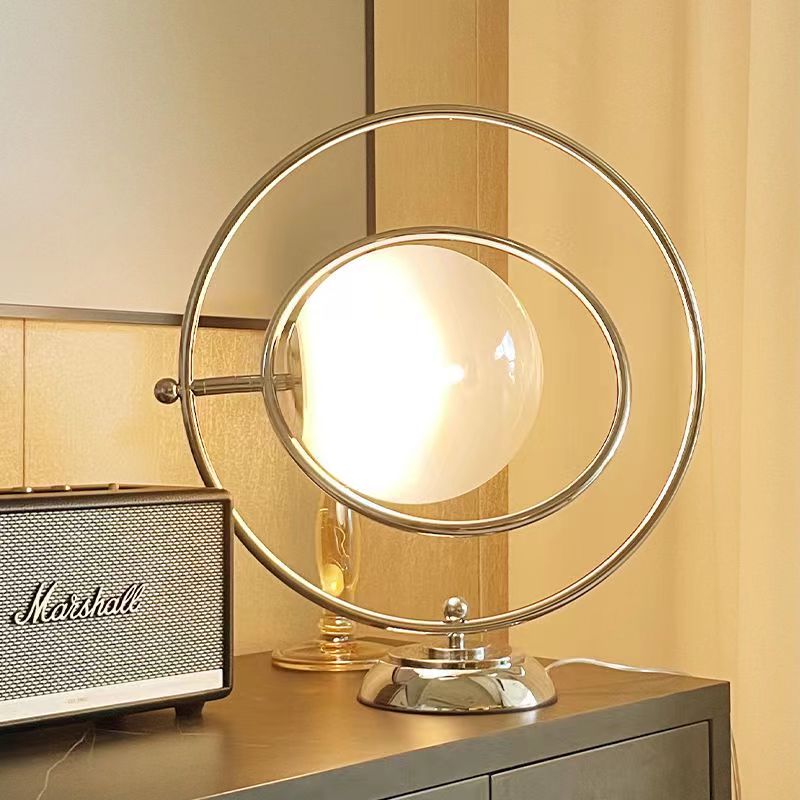 Modern Rotating Glass Globe Table Lamp