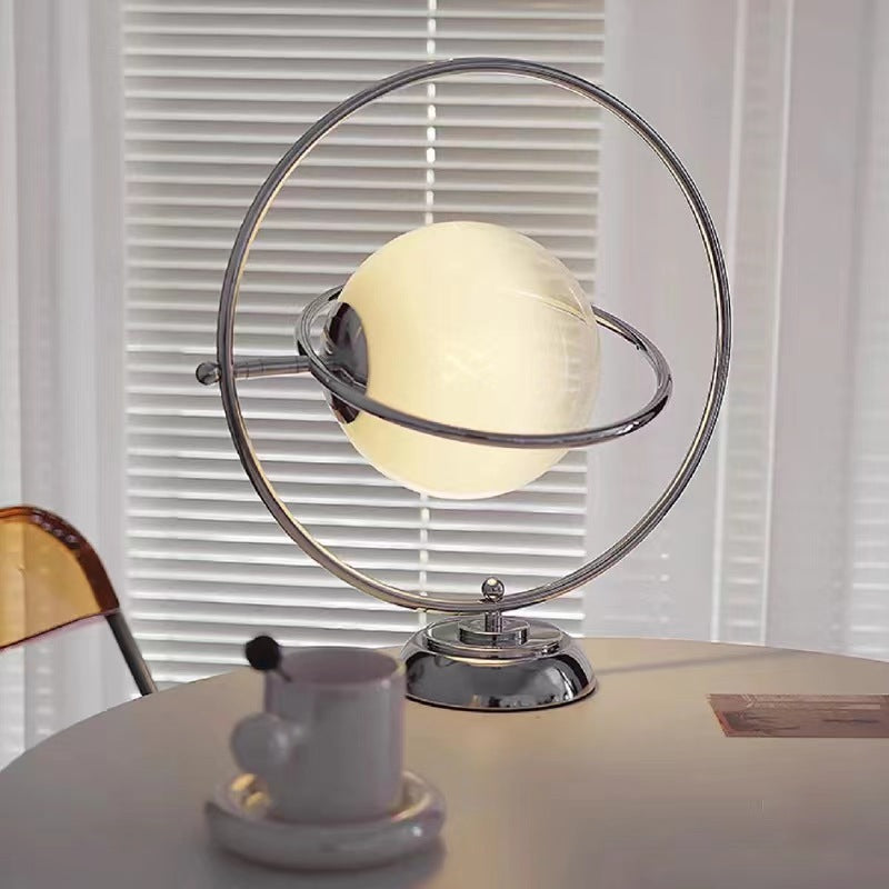 Modern Rotating Glass Globe Table Lamp