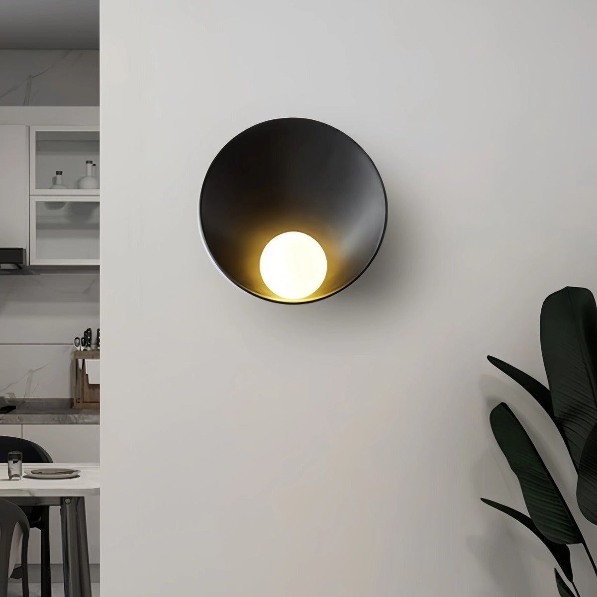 Modern Round Disc Resin Wall Light