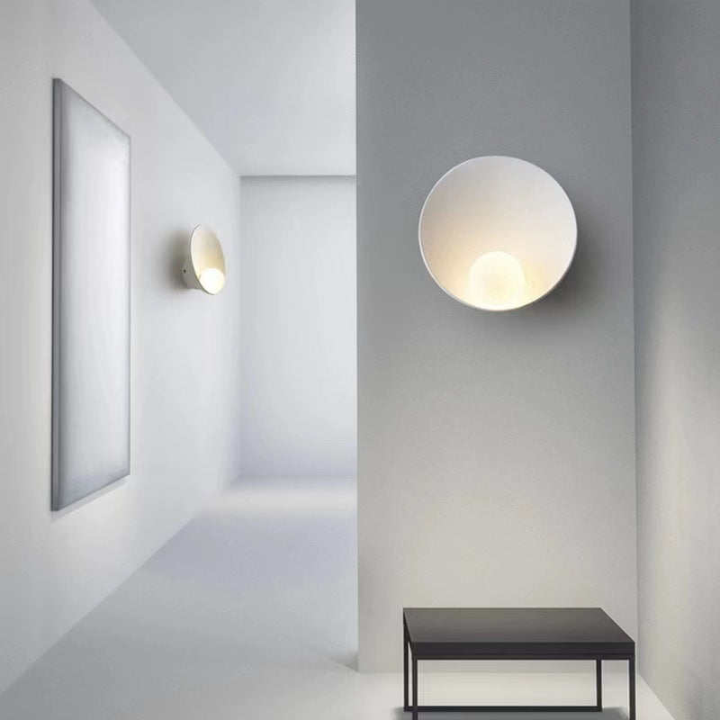 Modern Round Disc Resin Wall Sconce