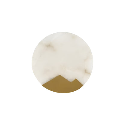 Modern Round Marble and Copper Wall Sconce