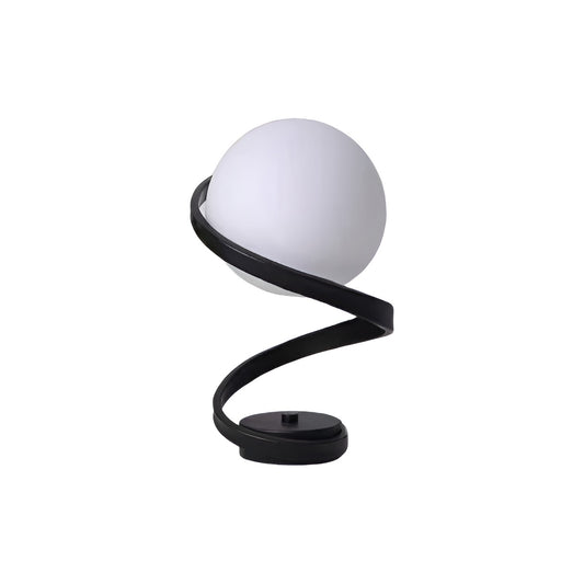 Modern Spiral Glass Ball Table Lamp