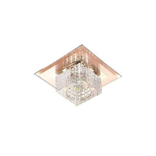 Modern Square Crystal LED Ceiling Light