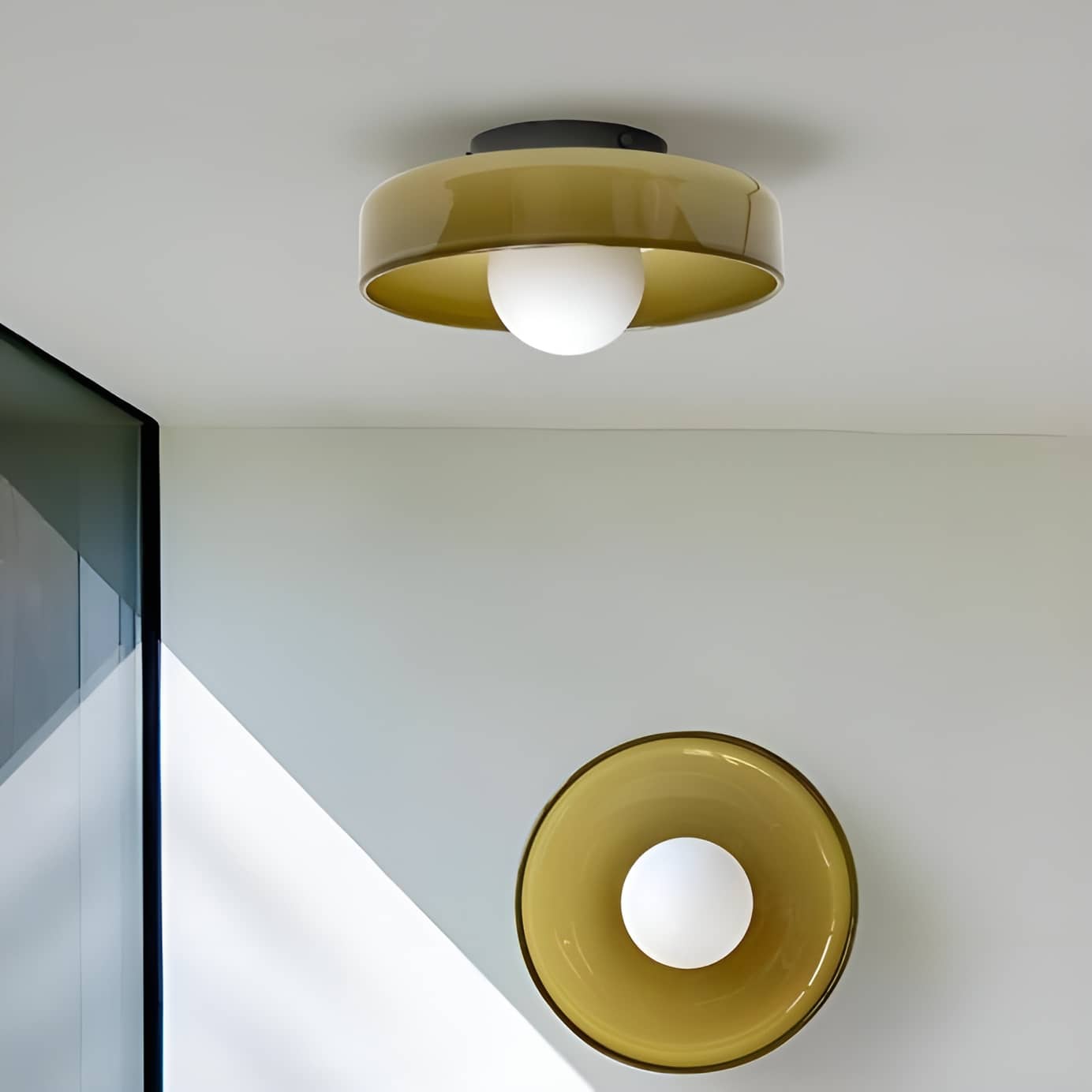 Morandi Glass Disc Ceiling Lamp