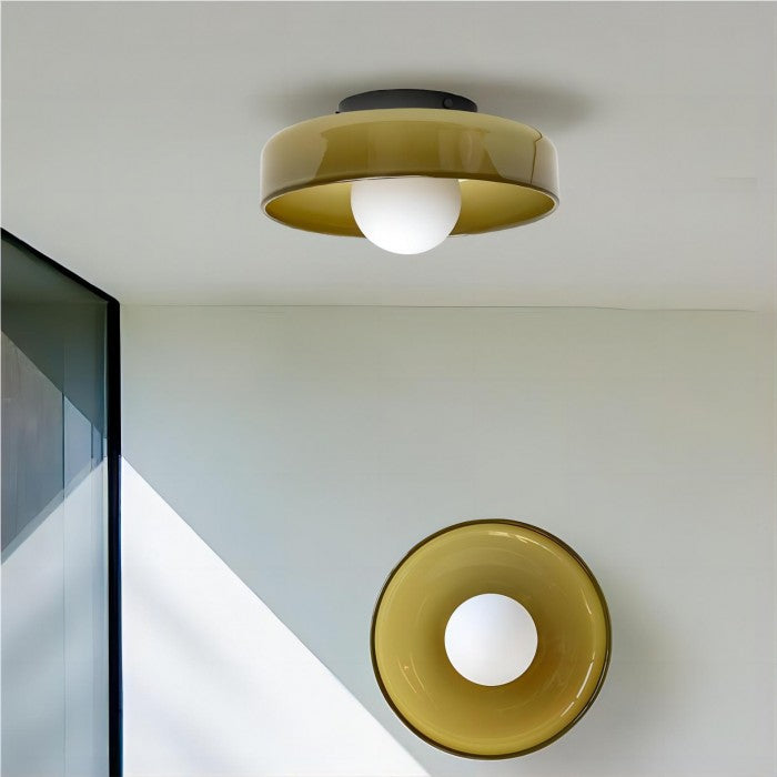 Morandi Glass Disc Ceiling Lamp