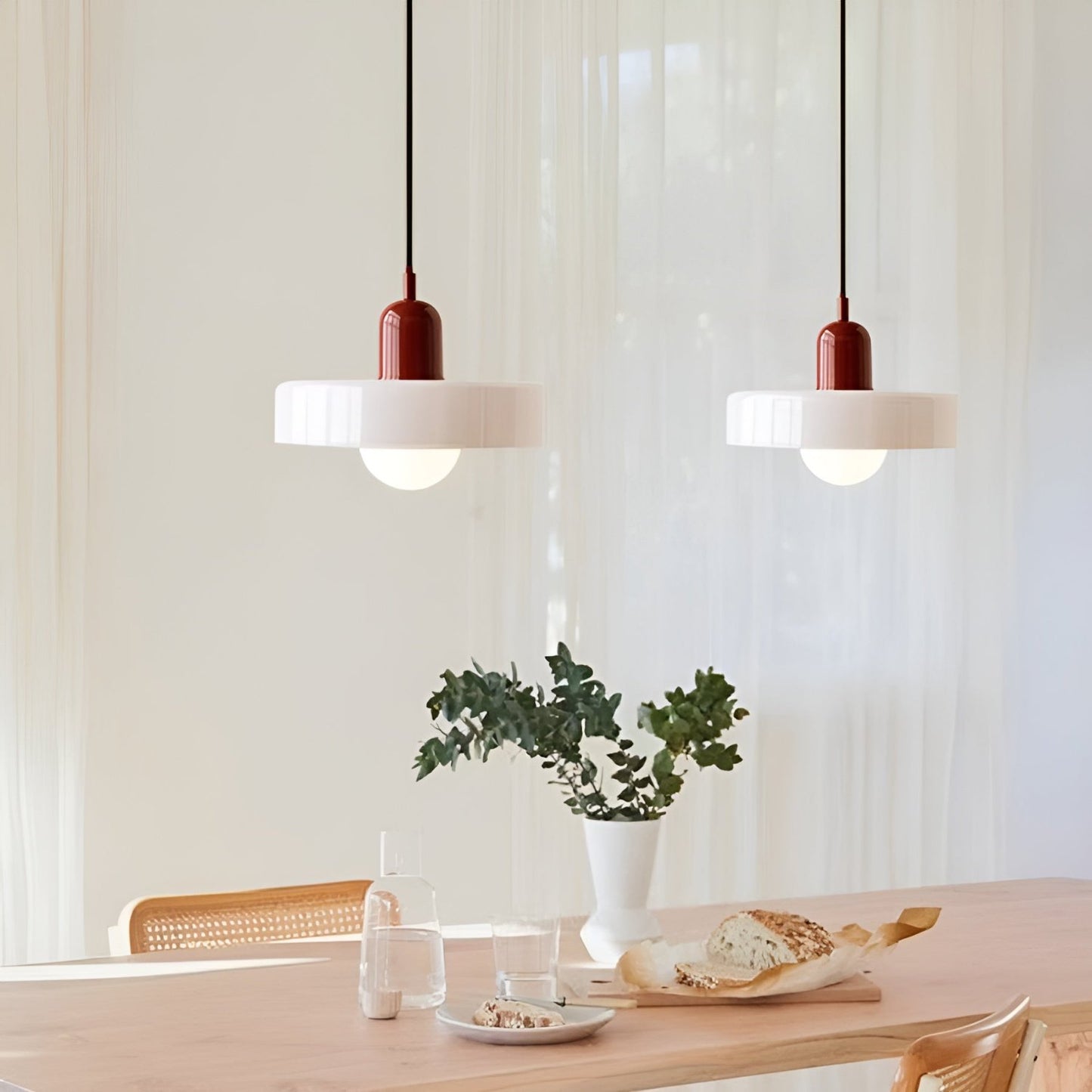 Morandi Glass Disc Pendant Lamp