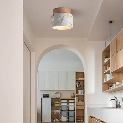 Natürliche Vintage Schlichte Runde Deckenlampe