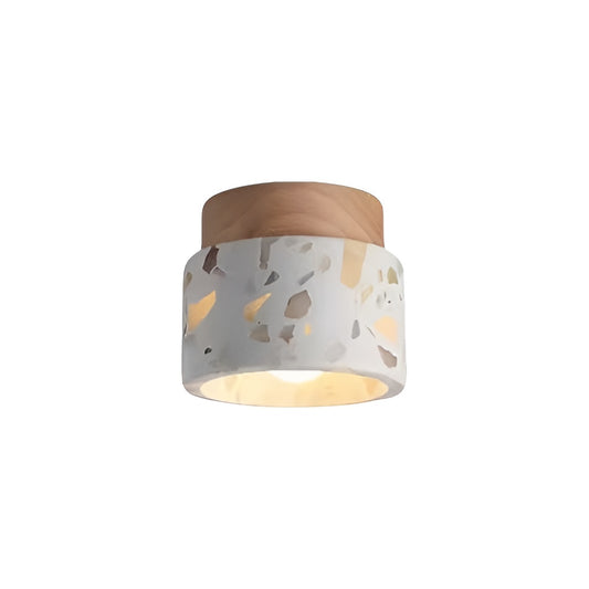 Plafonnier simple rond et vintage naturel