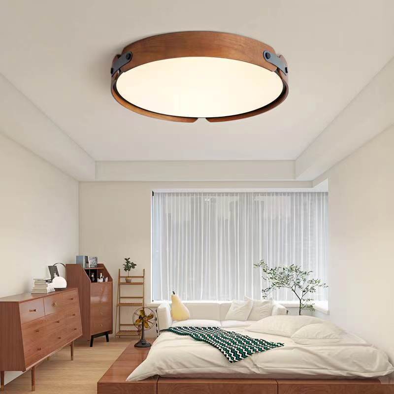 Natural Wooden LED Bedroom Ceiling Light