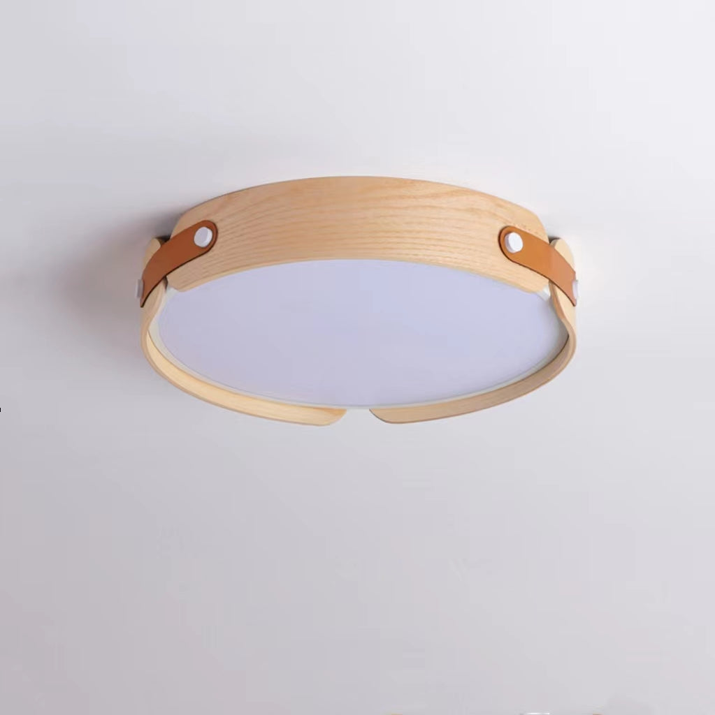 Natural Wooden LED Bedroom Ceiling Light