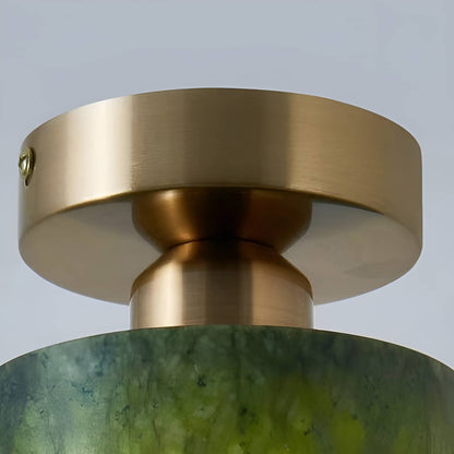 Natural Jade Vintage Dark Green Ceiling Light