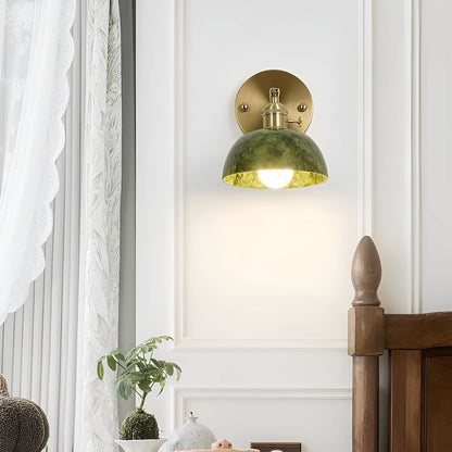 Applique murale vintage en jade naturel vert foncé