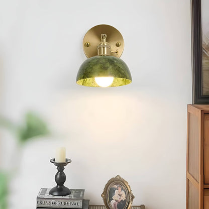 Applique murale vintage en jade naturel vert foncé