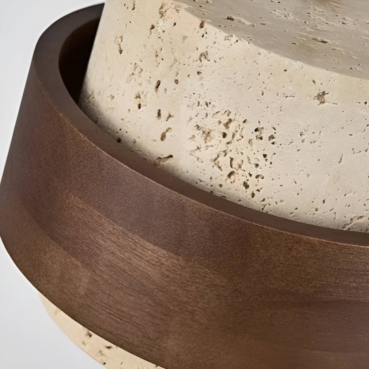 Natural Stone and Wood Vintage Farmhouse Pendant Light