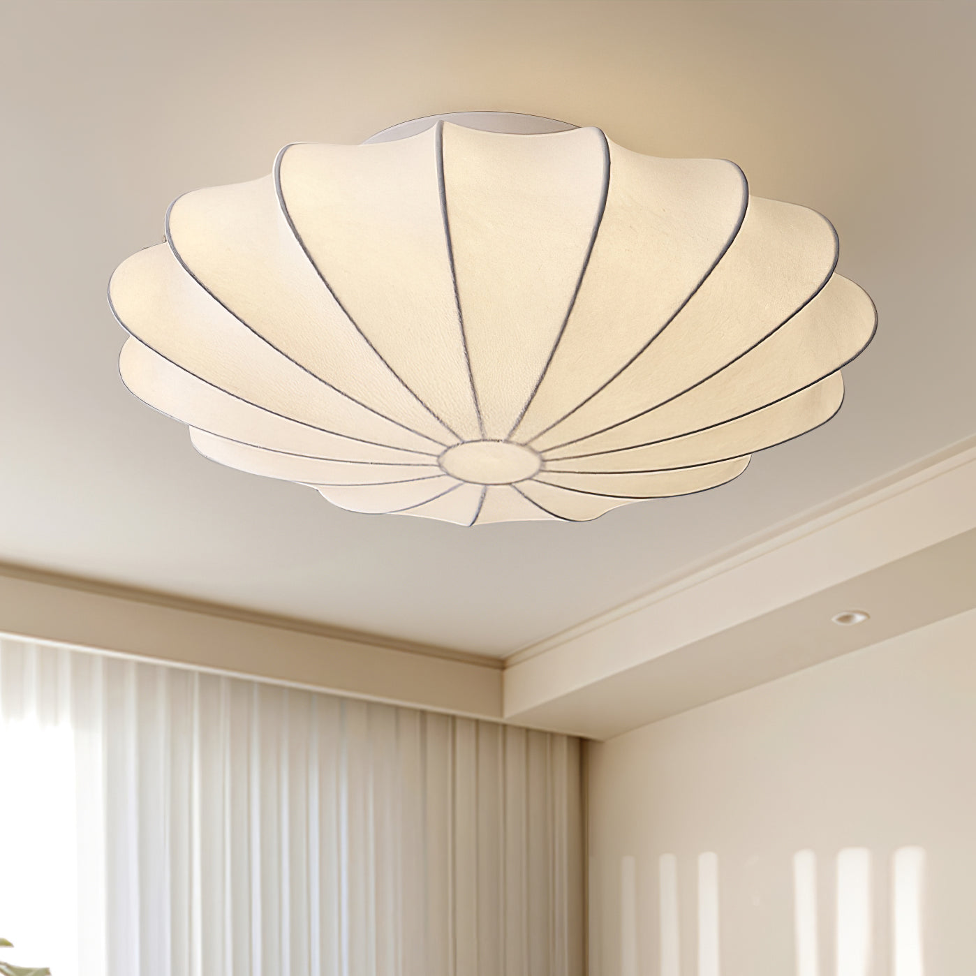 Cream French Retro Round Ceiling Light