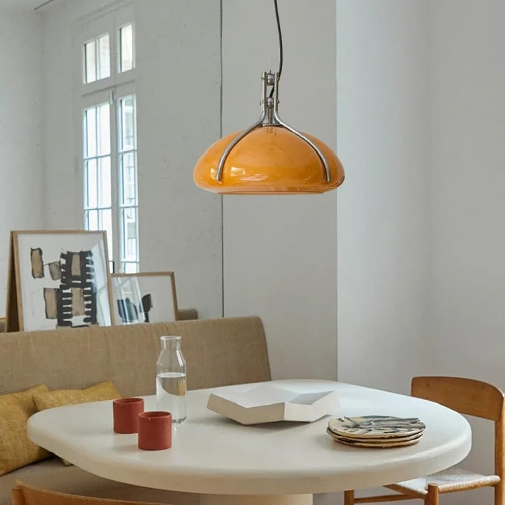 Nordic Bauhaus Pumpkin Glass Pendant Lamp