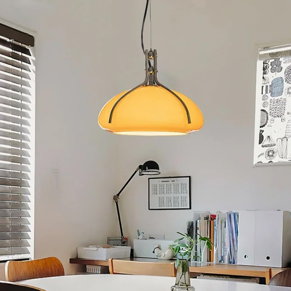 Nordic Bauhaus Pumpkin Glass Pendant Lamp