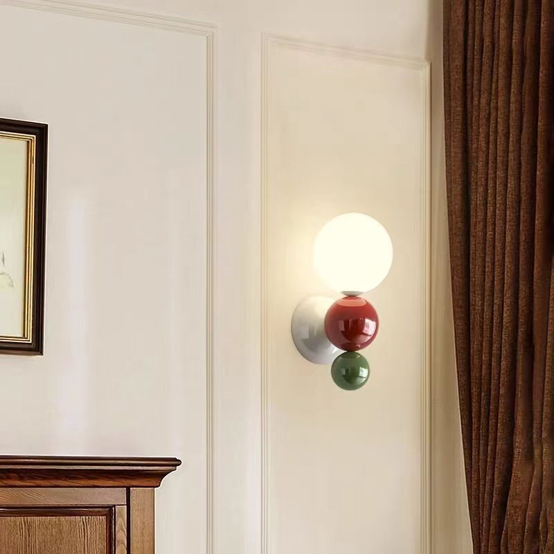 Nordic Colorful Ball Iron Wall Light