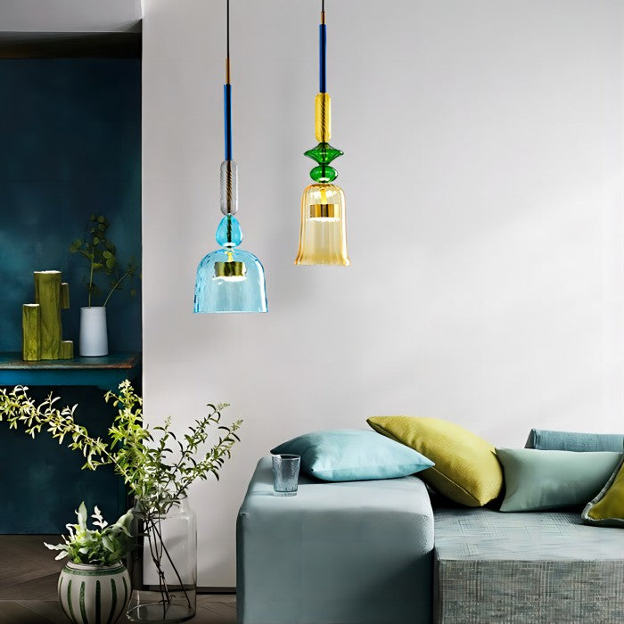 Nordic Colorful Glass Pendant Lamp