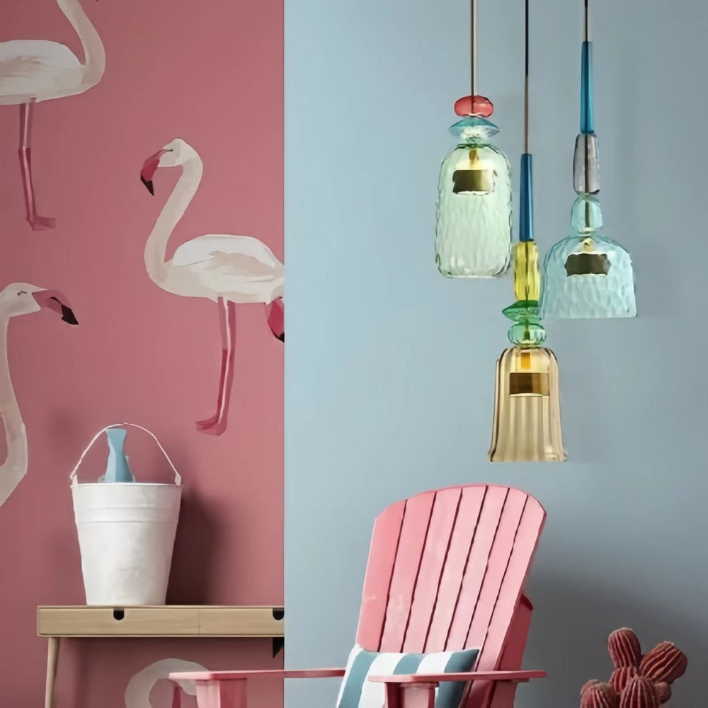 Nordic Colorful Glass Pendant Lamp