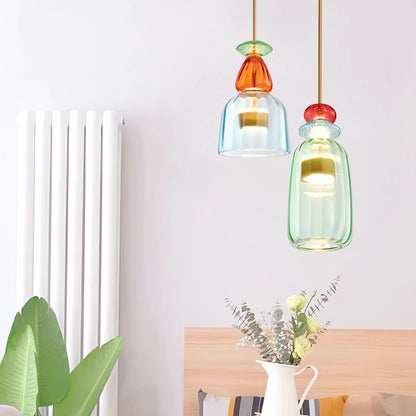 Nordic Colorful Glass Pendant Lamp