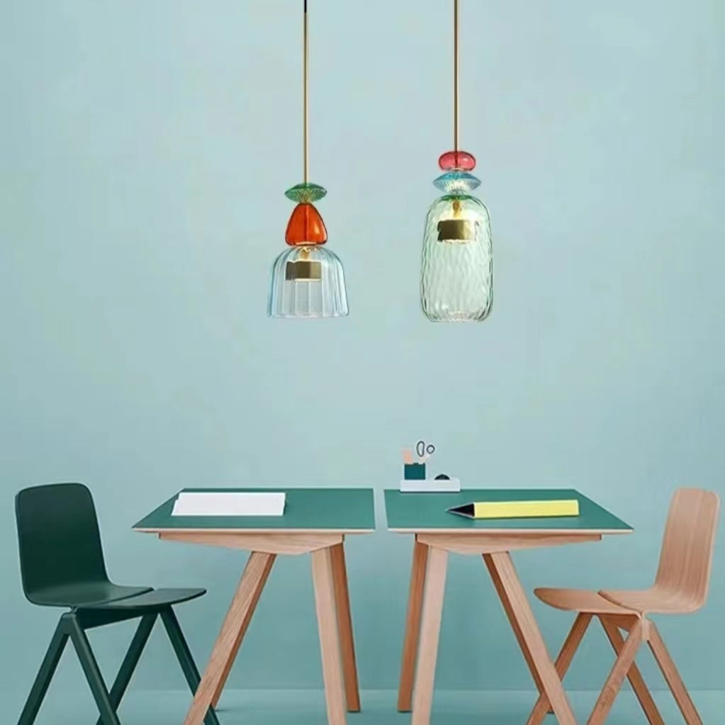 Nordic Colorful Glass Pendant Lamp