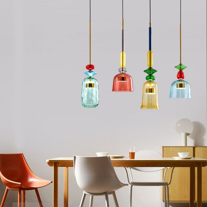 Nordic Colorful Glass Pendant Lamp