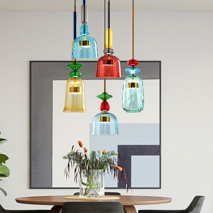 Nordic Colorful Glass Pendant Lamp