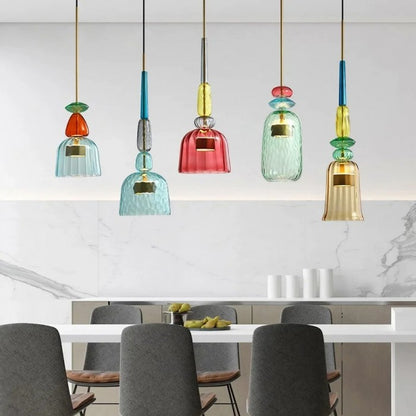 Nordic Colorful Glass Pendant Lamp