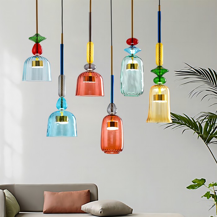 Nordic Colorful Glass Pendant Lamp