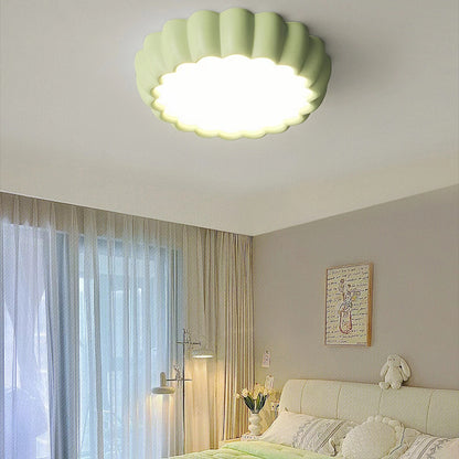 Nordic Cream Macaron Resin Ceiling Lamp