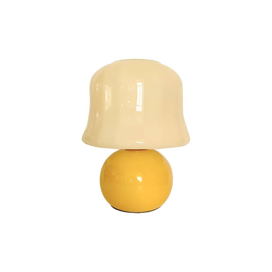 Nordic Creamy Yellow Mushroom Bedside Lamp