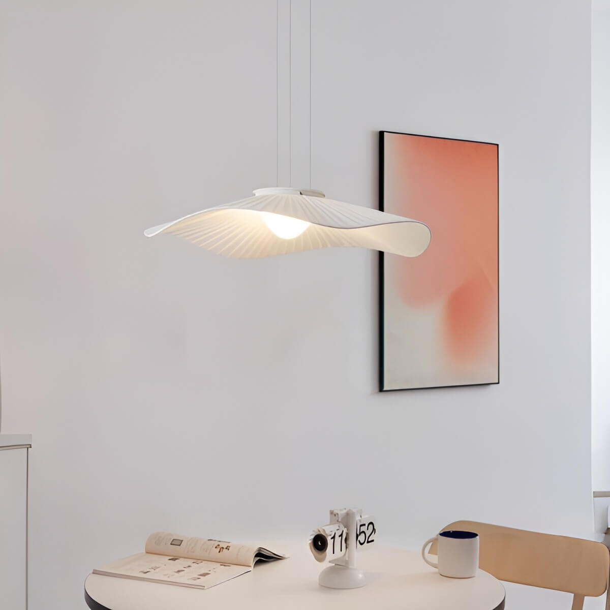 Nordic Fabric Lotus Flower Pendant Light