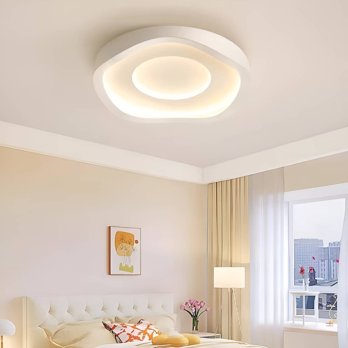 Nordic Layered White Cloud Ceiling Light For Bedroom – Shine Life Lighting