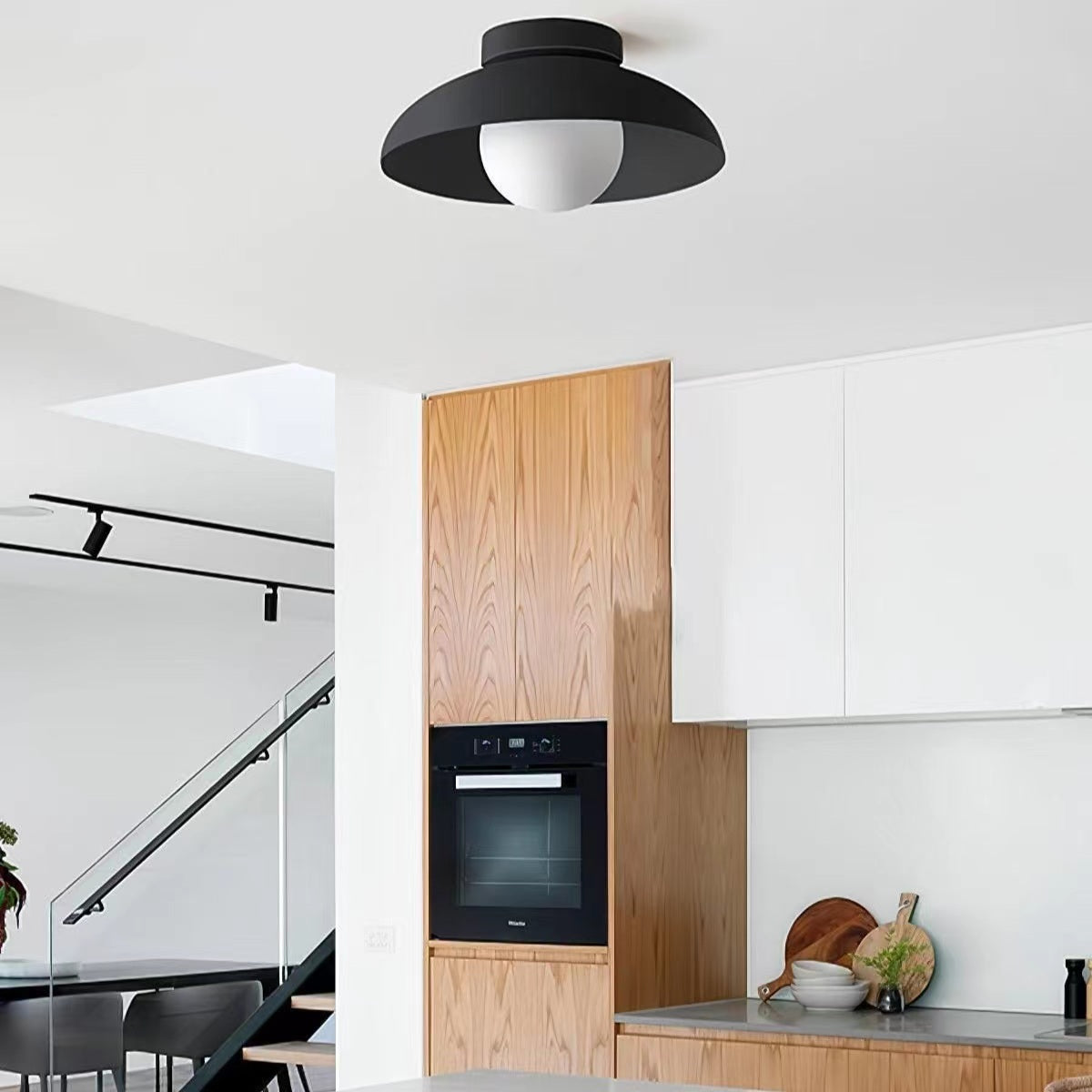 Nordic Minimalist Bowl Shape Iron Ceiling Lamp