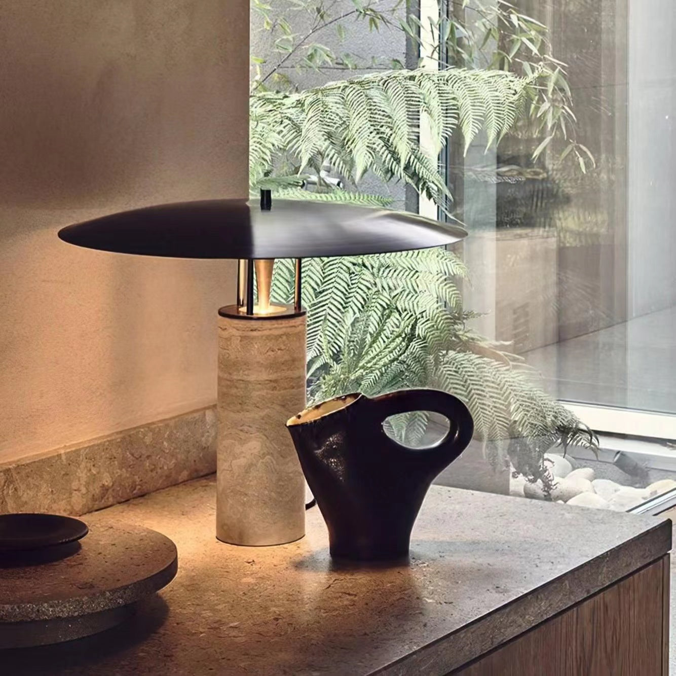 Nordic Retro Cave Stone Table Lamp