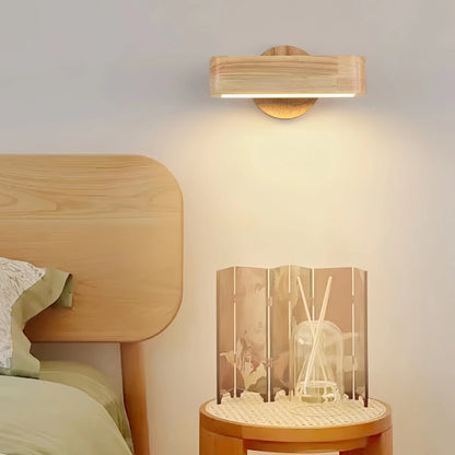 Nordic Rotatable LED Wooden Wall Light