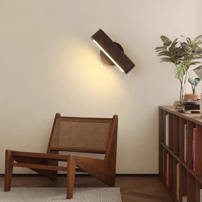 Nordic Rotatable LED Wooden Wall Lamp