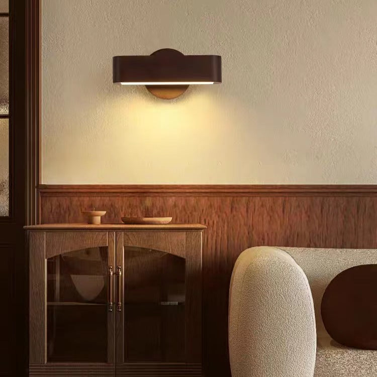 Nordic Rotatable LED Wooden Wall Lamp